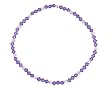 Anklet - A92 - Stretch - 4mm Swarovski (TM) Crystal and Heishi Beads - 8-1/2" for Smaller Ankles ~ Tanzanite (Purply Blue)