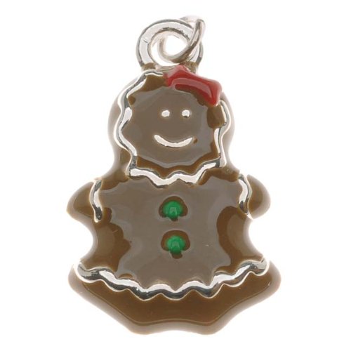 Silver Plated With Enamel - Gingerbread Girl 
