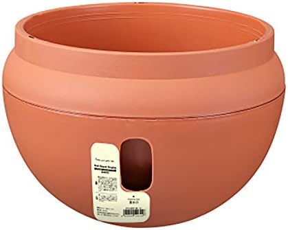 Large Tangerine Self-Watering Plastic Planter with Hanging Chains Hook