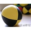 Jonglierball: HENRYS Beanbag Premium (Glattleder) 67 mm, schwarz-gelb (St�ckpreis)
