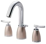 Danze D304054CSN Sonora Two Handle Widespread Lavatory Faucet, Chrome with Satin Nickel Accents
