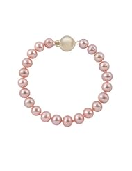 10-11mm 8" Pink Freshwater Pearl Bracelet "A" 14K Yellow Gold Ball Clasp in Gift Box