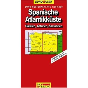 Spain Map: North-West Spain Galicia Austrias Cantabria Sheet 1 2 (GeoCenter Euro Map) by