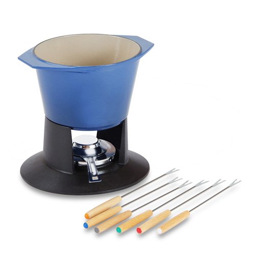 Le Creuset Enameled Cast-Iron 1-3/4-Quart Fondue Pot, Cobalt