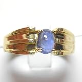 14K Cabochon Sapphire Man's Ring