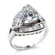 Women's Classic Line Clear Cubic Zirconia Special Plating Ring, Size: 5-10 Sterling Silver .925 Women's Classic Line Clear Cubic Zirconia Special Plating Ring, Size: 5-10 Sterling Silver .925