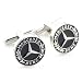 Mercedes Benz Automotive Car Logo Cufflinks Black Cuff Links