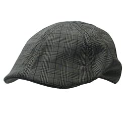 Summer Cotton 6 Panel Plaid Ivy Cabbie Hat Brown M/L