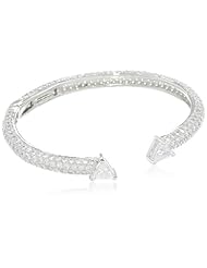 CZ by Kenneth Jay Lane "Trend Collection" 8 cttw Hinge Pave with Trillion Bracelet