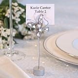 BUTTERFLY PLACE CARD HOLDER - CHROME BUTTERFLY PLACECARD HOLDERS, Quantity of 25 pc,