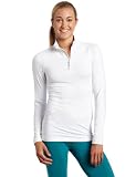 Bula Women's Monica Mock Neck Base Layer Top (White, Large)
