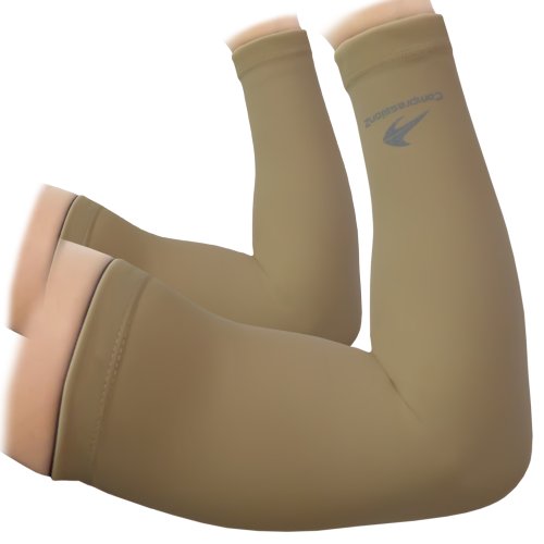 Arm Sleeves (1 Pair/ Nude - S) Compression - Men, Women & Youth Basketball Shooter Sleeve - Best Protection for Lymphedema - Elbow Warmers for Football, Baseball, Running, Volleyball & Athletic Sports