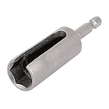 uxcell　ソケットビット 六角ナット　六角ドライバードリルビット　14mm 80mmスロット拡張　アダプタ　グレー