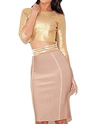 Sexy General Print Summer 3/4 Sleeves Nylon/Rayon/Spandex Knee Length Bandage Dress/Party Dress 