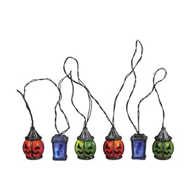 Lemax Spooky Town Village Collection 6 Lighted Lantern String #64440