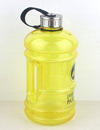 NATASA® High Capacity Wave Enviro Eastar Resin Sports Water Bottle Large Outdoor Fitness Kettle Training Portable Cup(74oz,yellow)