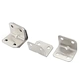 uxcell　角ブラケット　棚受 コーナーサポート　25 x 25 x 32mm　ステンレス鋼　シルバートーン　7個