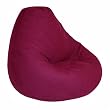 Print and Plush Burgandy Adult Size Bean Bag Chair By Elite Furniture