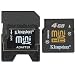 Kingston SDM4/4GBFE 4GB miniSDHC Memory Card with Adapter