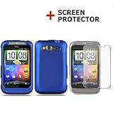 RUBBERIZED CRYSTAL BLUE Faceplate Phone Cover Sleeve Hard Snap On Case for  ....