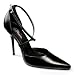 4 1/2 Inch Sexy Black Pump Shoe Quarter Crisscross Strap D'Orsay Designer Shoes Black...