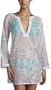 Calvin Klein Women's Burnout Cotton Tunic Coverup,White,Large
