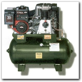 Amflo Air Compressor 10.0 HP Stationary Gas 30 gal. Horizontal Midline