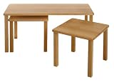 Nesting Coffee Tables-Set of 3-Natural Finish (Natural) (Sizes Vary)