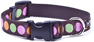 Paw Paws Sorbet Dippin' Dots Dog Collars (Standard Collar, LRG- 1" Ribbon (18"-26" Adjustable))