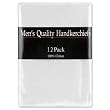 Men's Cotton Handkerchief 12 Pack by Umo Lorenzo in White