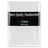 Men's Cotton Handkerchief 12 Pack by Umo Lorenzo in White