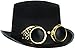 Loftus International Halloween Steampunk Goggles & Adult Top Hat Black Gold One Size Novelty Item