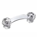 Clear Glass Drawer Pulls - Set of 4