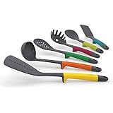 Joseph Joseph 6 Piece Kitchen Utensil Set with Storage Carousel, Brights