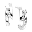 3 Diamond Earrings 1/4 ct. in 14K White Gold