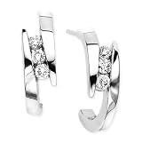 3 Diamond Earrings 1/4 ct. in 14K White Gold