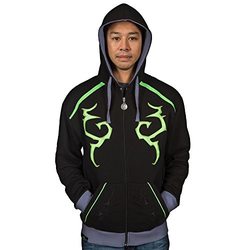 World of Warcraft Legion Illidan Premium Zip-Up Hoodie Black X-Small