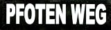 PFOTEN WEG 2xLogos klein weiß/reflektierend für Julius K9® / Logo Klettlogo Austauschlogo K-9 Powergeschirr + IDC (IDC Baby1 + IDC/Power Baby2/MiniMini/Mini/”0″) – Format: 3 x 11 cm