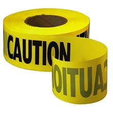 Empire Level 71-1001 1000-Feet by 3-Inch Caution Barricade Tape, Yellow