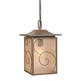 Royce Lighting RLC014-15 Outdoor 17 inch Convertible Lantern Corinthian Bronze with Amber Globe