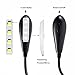 Ledgle LED Book Light Rechargeable Extra-Bright, Easy Clip On Reading Light, 5 Brightness Settings, Soft Padded Clamp, USB Cable & UL Certified CE Charger. Perfect for Night Readers