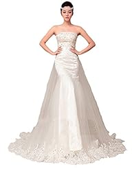 Strapless Mermaid Belted Lace Spring Summer Fall Winter Sleeveless Prom Dress 