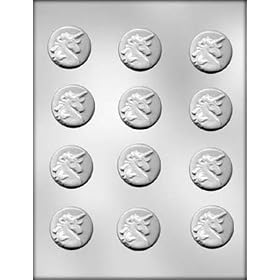 Buy 1-3 8 UNICORN MINT CHOCOLATE CANDY MOLD by CybrTrayd now!