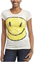 Realitee Juniors' Cap Sleeve Smiley Face Tee