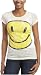 Realitee Juniors' Cap Sleeve Smiley Face Tee