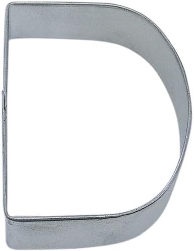 Alpha Numbers OTBP Letter D Cookie Cutter 3 Inch –Tin Plated Steel Cookie Cutters – Letter D Cookie Mold