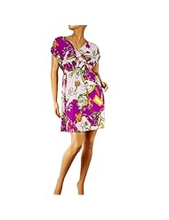 V-neck Polyester Short Sleeves General Print Summer Empire   Waistline  Dress