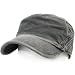 ililily Vintage Cotton Cadet Cap Military Army Camo style Hat (cadet-004)
