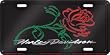 Harley-Davidson with Rose Auto Tag - Stamped Metal