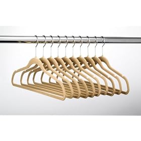 ULTRA-SLIM VELVET SUIT HANGERS - SET OF 10- Brown